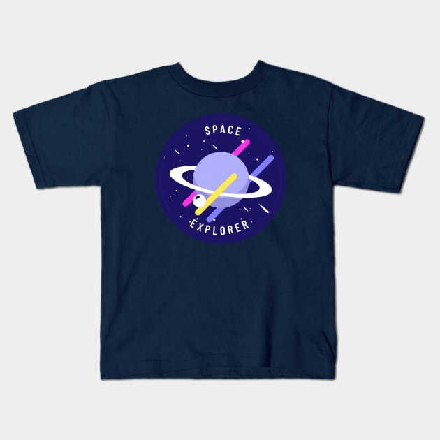 Space Explorer Kids T-Shirt by MaiKStore